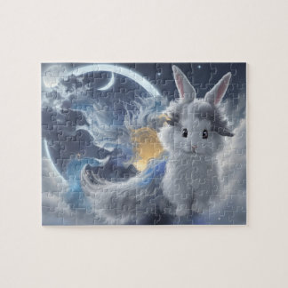 Magic Bunny in the Moonlight Jigsaw Puzzle