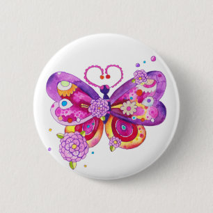Magic Butterfly 6 Cm Round Badge