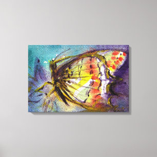 MAGIC BUTTERFLY Black and White Canvas Print