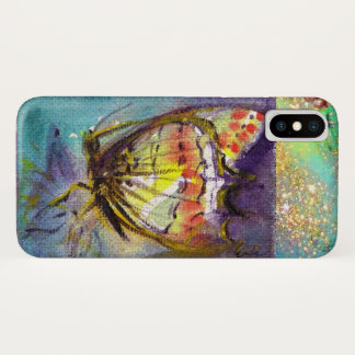 MAGIC BUTTERFLY IN BLUE GOLD SPARKLES Case-Mate iPhone CASE