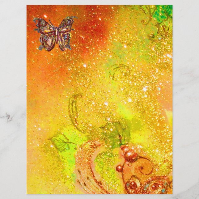 MAGIC BUTTERFLY IN GOLD SPARKLES (Front)