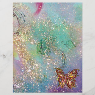 MAGIC BUTTERFLY IN GOLD SPARKLES