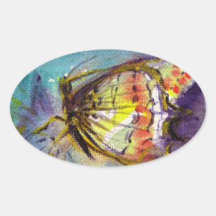 MAGIC BUTTERFLY OVAL STICKER