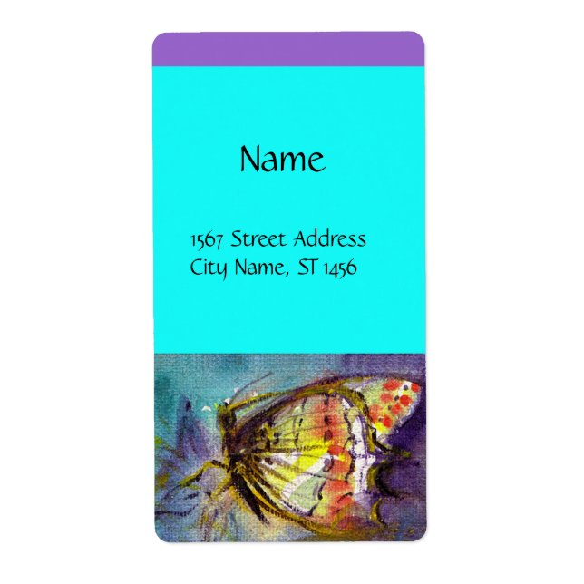 MAGIC BUTTERFLY  Purple Aqua Blue Turquoise (Front)
