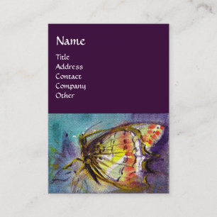 MAGIC BUTTERFLY ,Yellow, Purple Business Card