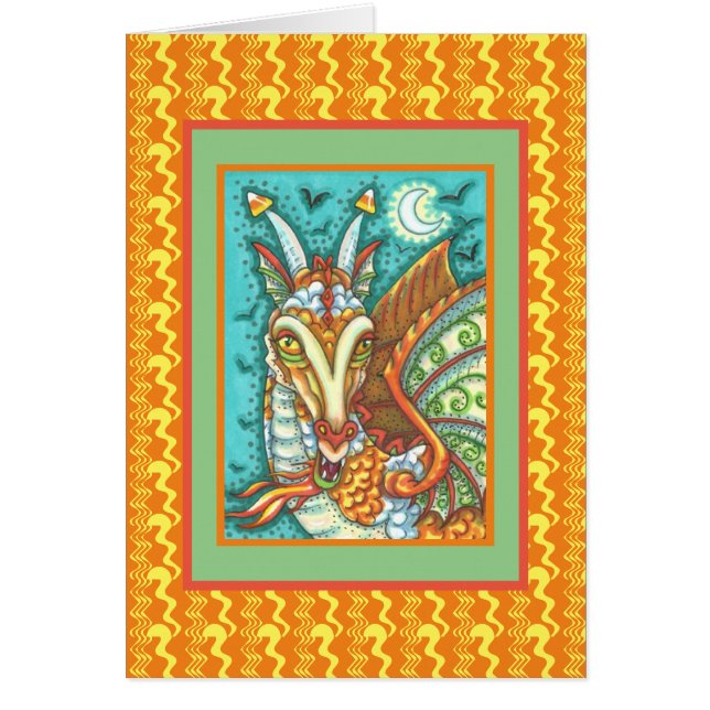 MAGIC CANDY CORN DRAGON, HALLOWEEN FANTASY CARD (Front)