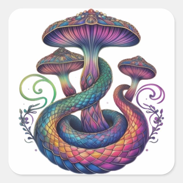 Magic Caps Square Sticker (Front)