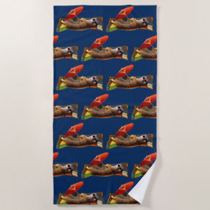 Magic Carpet Ride Beach Towel (Navy)