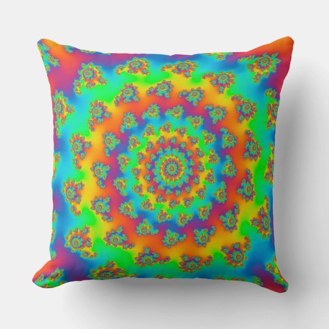 Magic Carpet Vortex Fractal Cushion (Front)