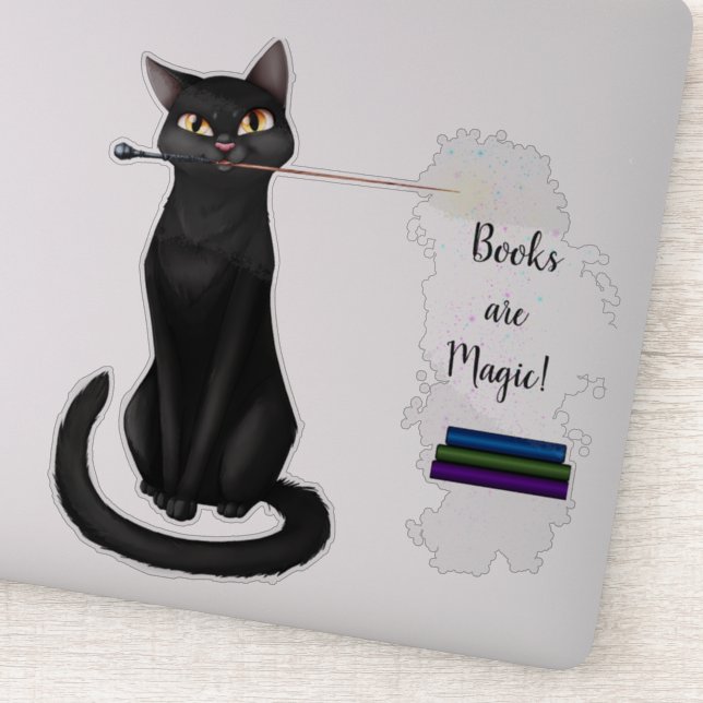 Magic Cat Books Sticker (Detail)