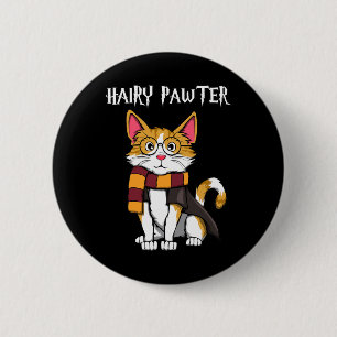Magic Cat With Gles Wich Cat  6 Cm Round Badge