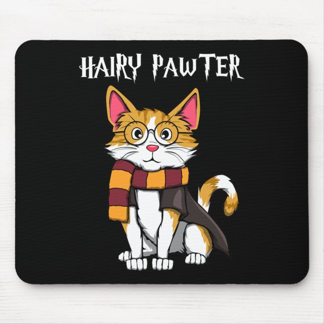 Magic Cat With Gles Wich Cat  Mouse Pad (Front)