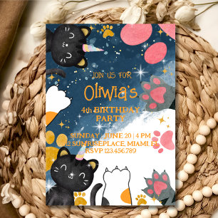 Magic caticorn birthday Invitation