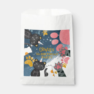 Magic caticorn birthday Paper Favor Bag