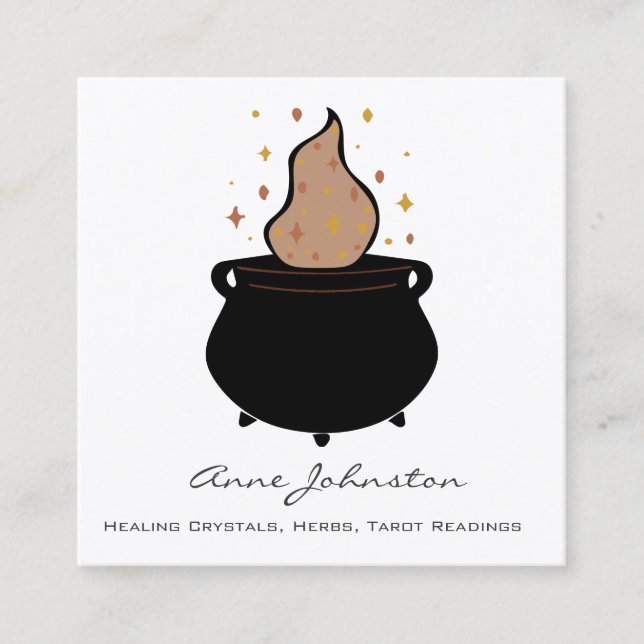 Magic Cauldron Square Business Card (Front)