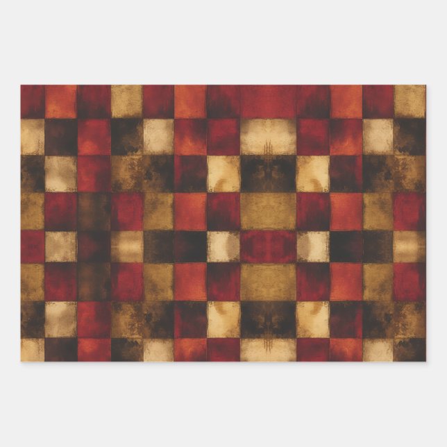 Magic Christmas Wrapping Paper Flat Sheet Set of 3 (Front)