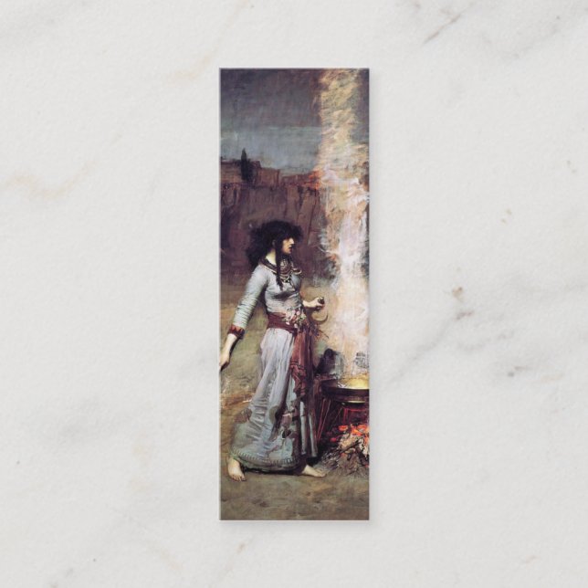 Magic Circle Bookmark by John W. Waterhouse Mini Business Card (Front)