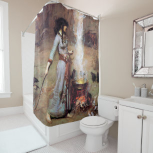 Magic Circle, John William Waterhouse Shower Curtain