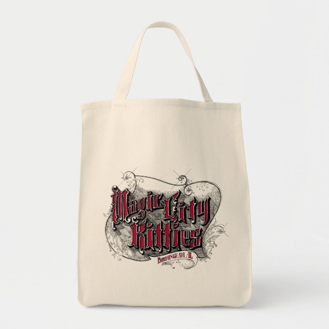Magic City Kitties Grocery Tote Bag (Front)