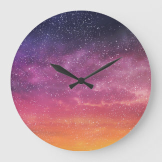 Magic Colour: Enchanting Sky Background. Large Clock