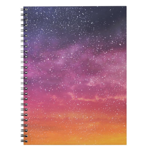 Magic Colour: Enchanting Sky Background. Notebook (Front)