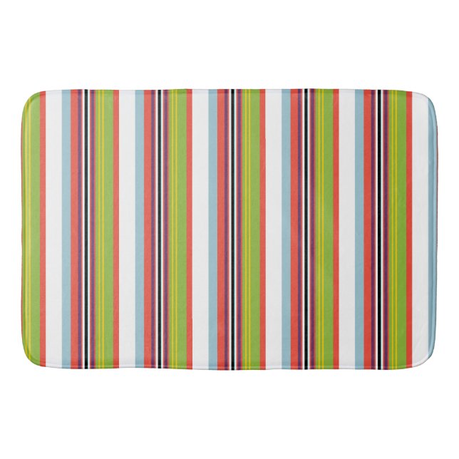 Magic colourful stripes bath mat (Front)