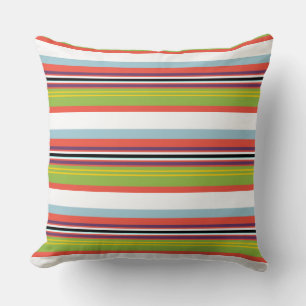 Magic colourful stripes cushion
