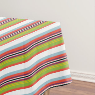 Magic colourful stripes tablecloth