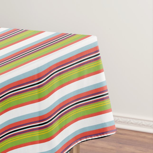Magic colourful stripes tablecloth (In Situ)