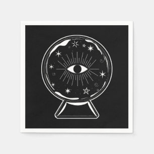 Magic Crystal Ball Scry Seeing Eye Tells All Napkin