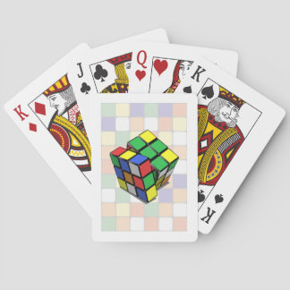 magic cube with colour pattern light playing cards