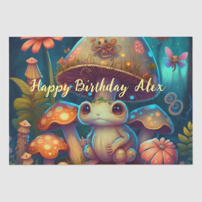 Magic cute frog mushroom  tissue paper (Front)