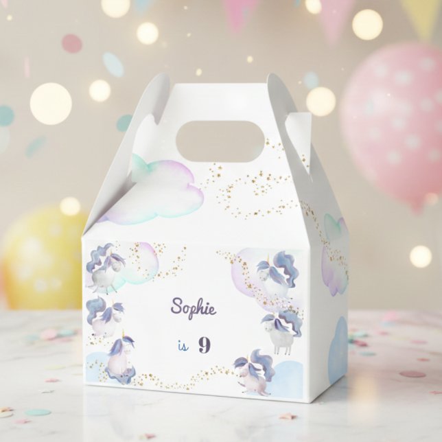 Magic cute unicorns kids birthday favour box (Creator Uploaded)