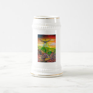 MAGIC DUEL BETWEEN BRADAMANT AND NEGROMANCER BEER STEIN
