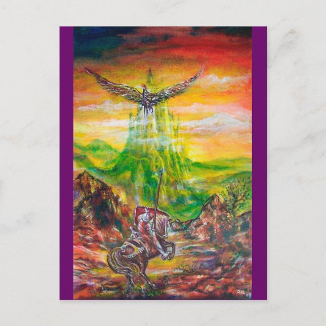 MAGIC DUEL BETWEEN BRADAMANT AND NEGROMANCER POSTCARD (Front)