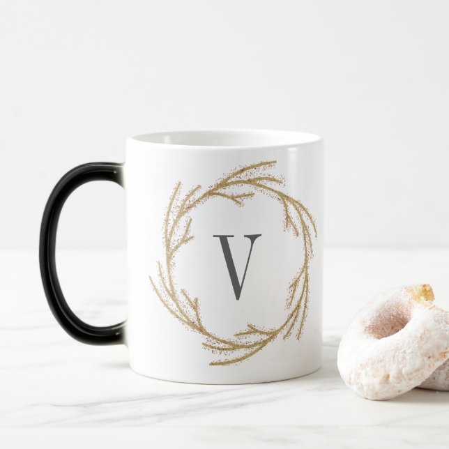 Magic Dust Wreath | Large Monogram Mug (With Donut)