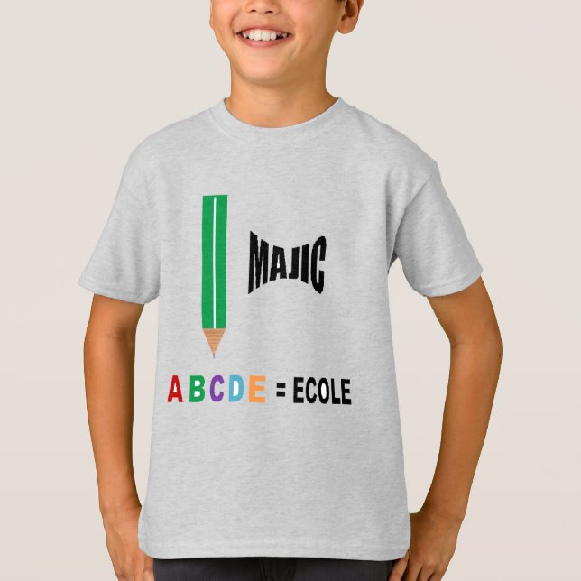 Magic ECOLE gray jersey shirt (Front)