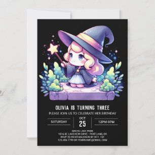Magic Elegant Wizard Birthday Invitation