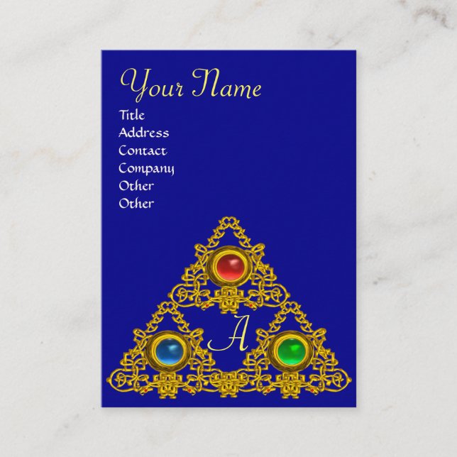 MAGIC ELFIC TALISMAN MONOGRAM BUSINESS CARD (Front)