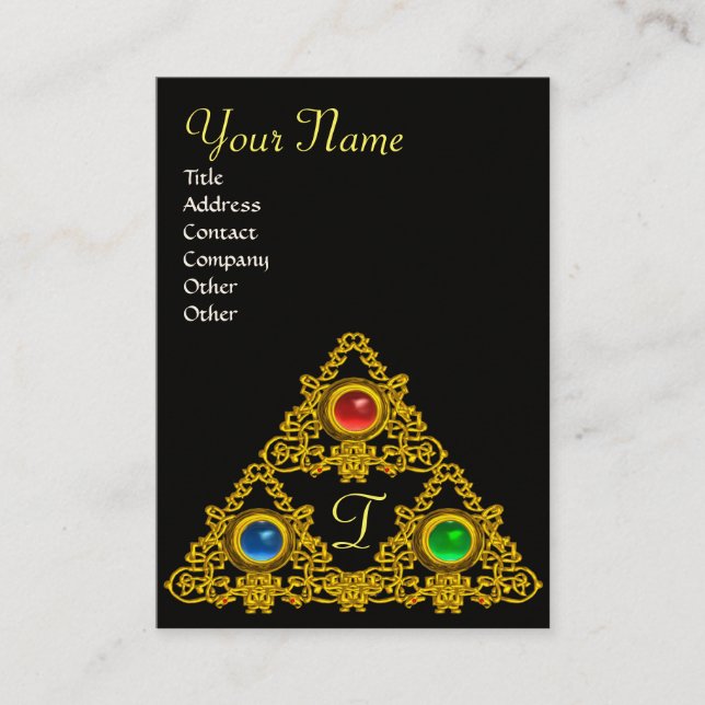 MAGIC ELFIC TALISMAN MONOGRAM BUSINESS CARD (Front)