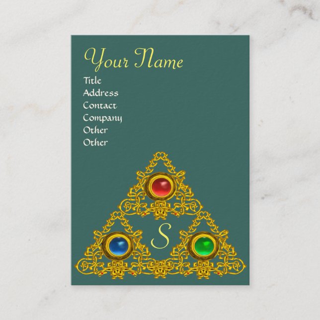 MAGIC ELFIC TALISMAN MONOGRAM BUSINESS CARD (Front)