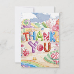 Magic Enchanted Candyland thank you card