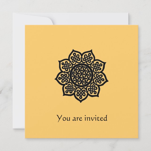 MAGIC EVENT metallic gold paper Invitation (Front)