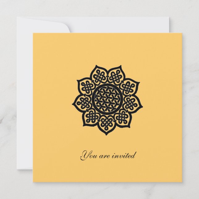 MAGIC EVENT metallic gold paper Invitation (Front)