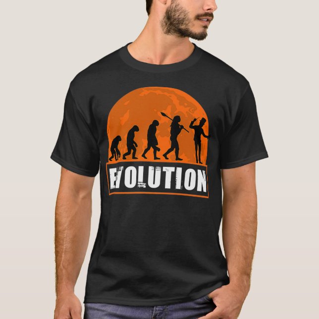 Magic Evolution Funny Human Evolution for Magician T-Shirt (Front)