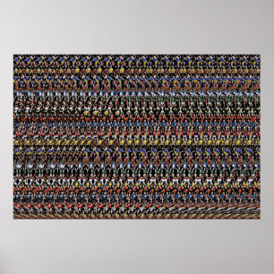 Magic Eye® 3D "Soccer Star" Poster 36" x 24"