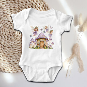 Magic Fairies Purple Garden Baby Bodysuit