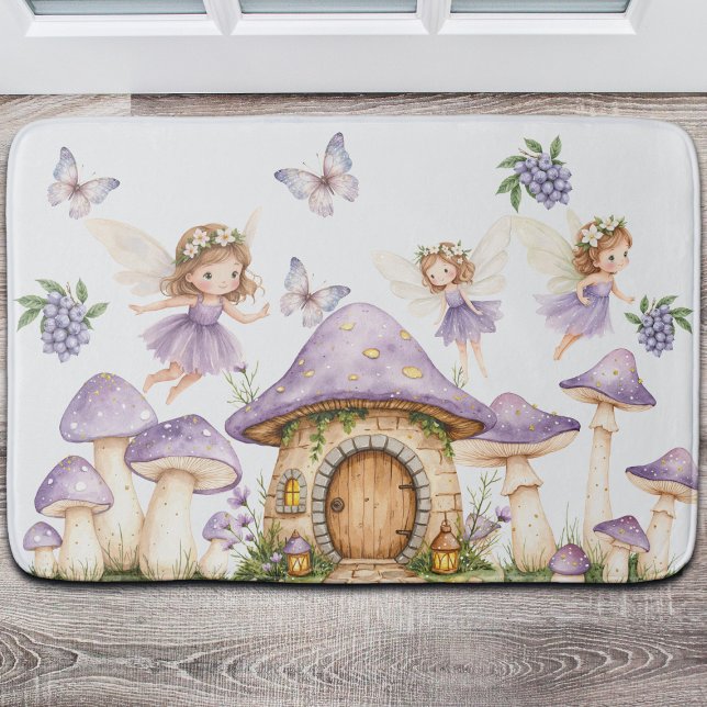 Magic Fairies Purple Garden Bath Mat (Creator Uploaded)