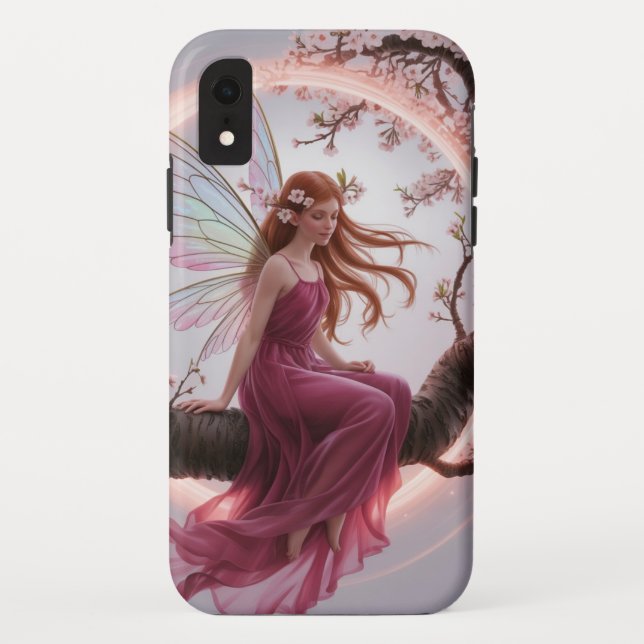 Magic Fairy Among Cherry Flowers - Illustration d Case-Mate iPhone Case (Back)