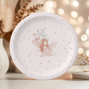 Magic Fairy First Birthday Enchanted Garden Paper Plate